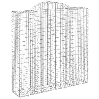 vidaXL Gabions avec arche haute 7 pcs. 200x50x200/220cm Fer galvanisé
