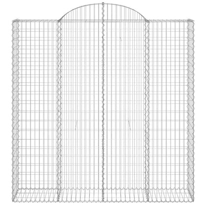 vidaXL Gabions avec arche haute 7 pcs. 200x50x200/220cm Fer galvanisé