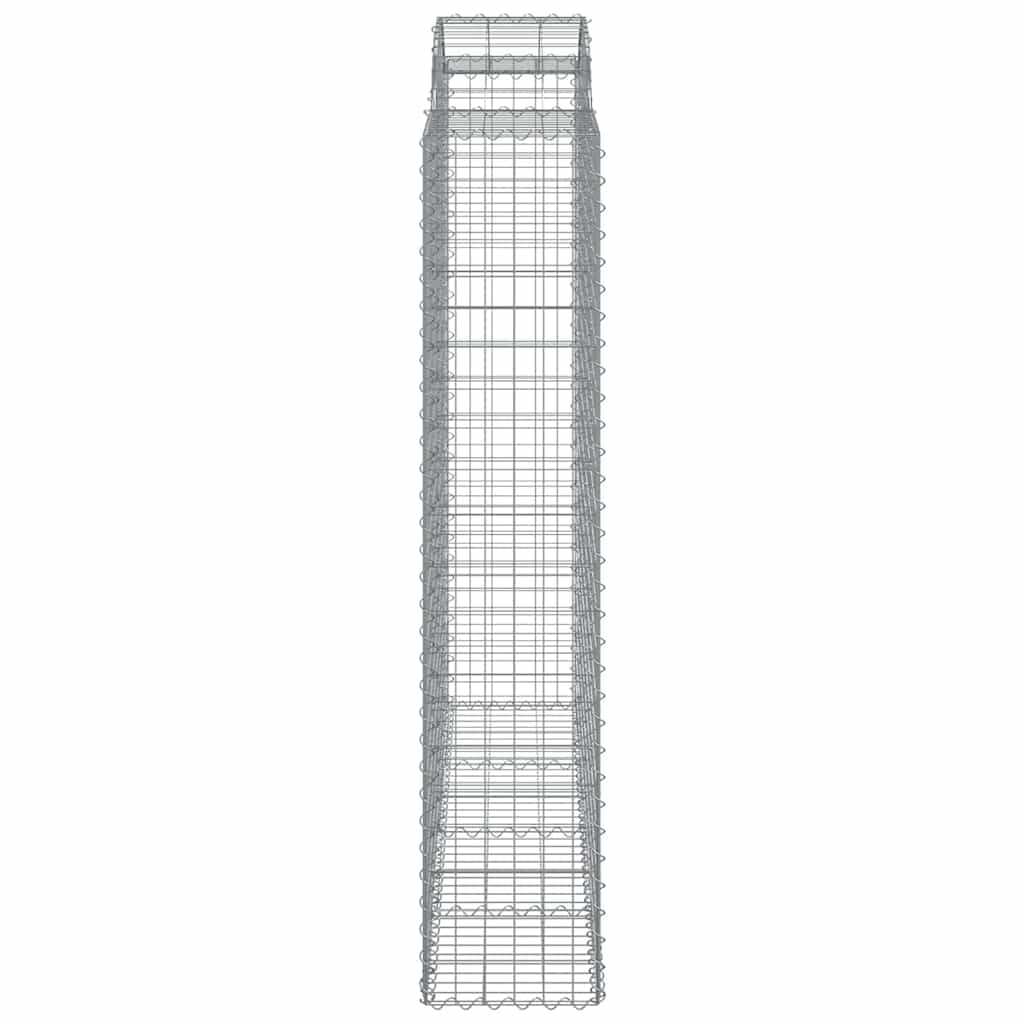 vidaXL Gabions avec arche haute 7 pcs. 200x50x200/220cm Fer galvanisé