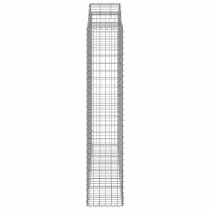vidaXL Gabions avec arche haute 7 pcs. 200x50x200/220cm Fer galvanisé