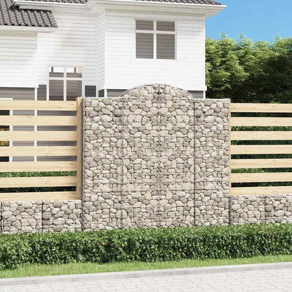 vidaXL Gabions avec arche haute 7 pcs. 200x50x200/220cm Fer galvanisé
