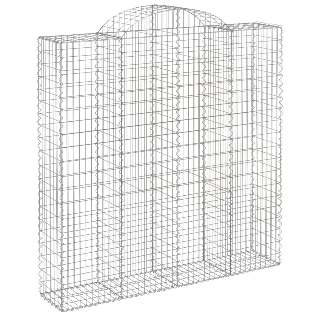 vidaXL Gabions avec arche haute 8 pcs 200x50x200/220cm Fer galvanisé