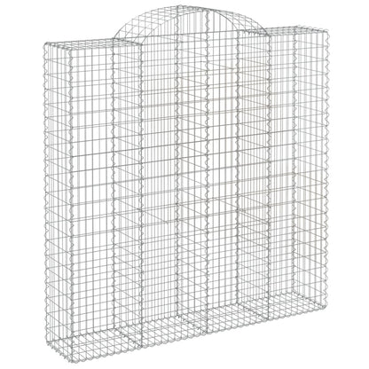 vidaXL Gabions avec arche haute 8 pcs 200x50x200/220cm Fer galvanisé