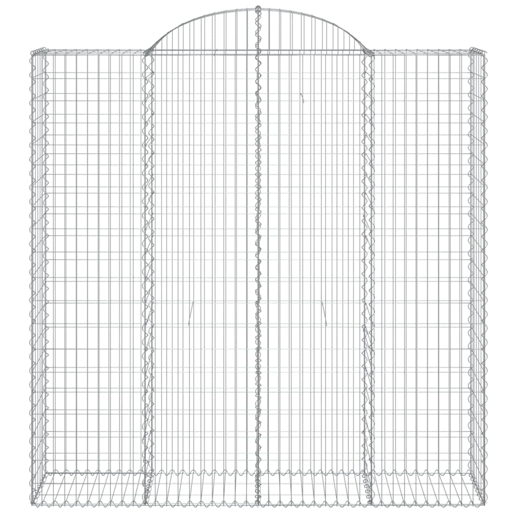 vidaXL Gabions avec arche haute 8 pcs 200x50x200/220cm Fer galvanisé