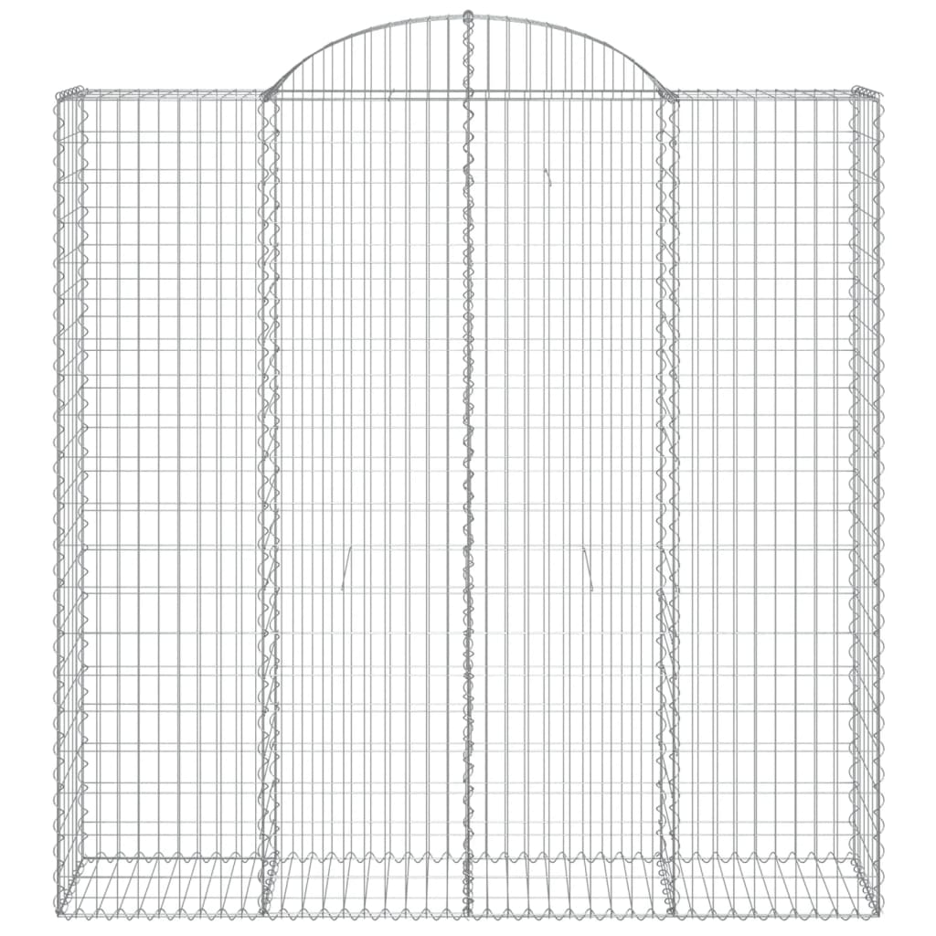 vidaXL Gabionen mit Hochbogen 10Stk. 200x50x200/220cm Verzinktes Eisen