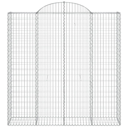 vidaXL Gabionen mit Hochbogen 10Stk. 200x50x200/220cm Verzinktes Eisen