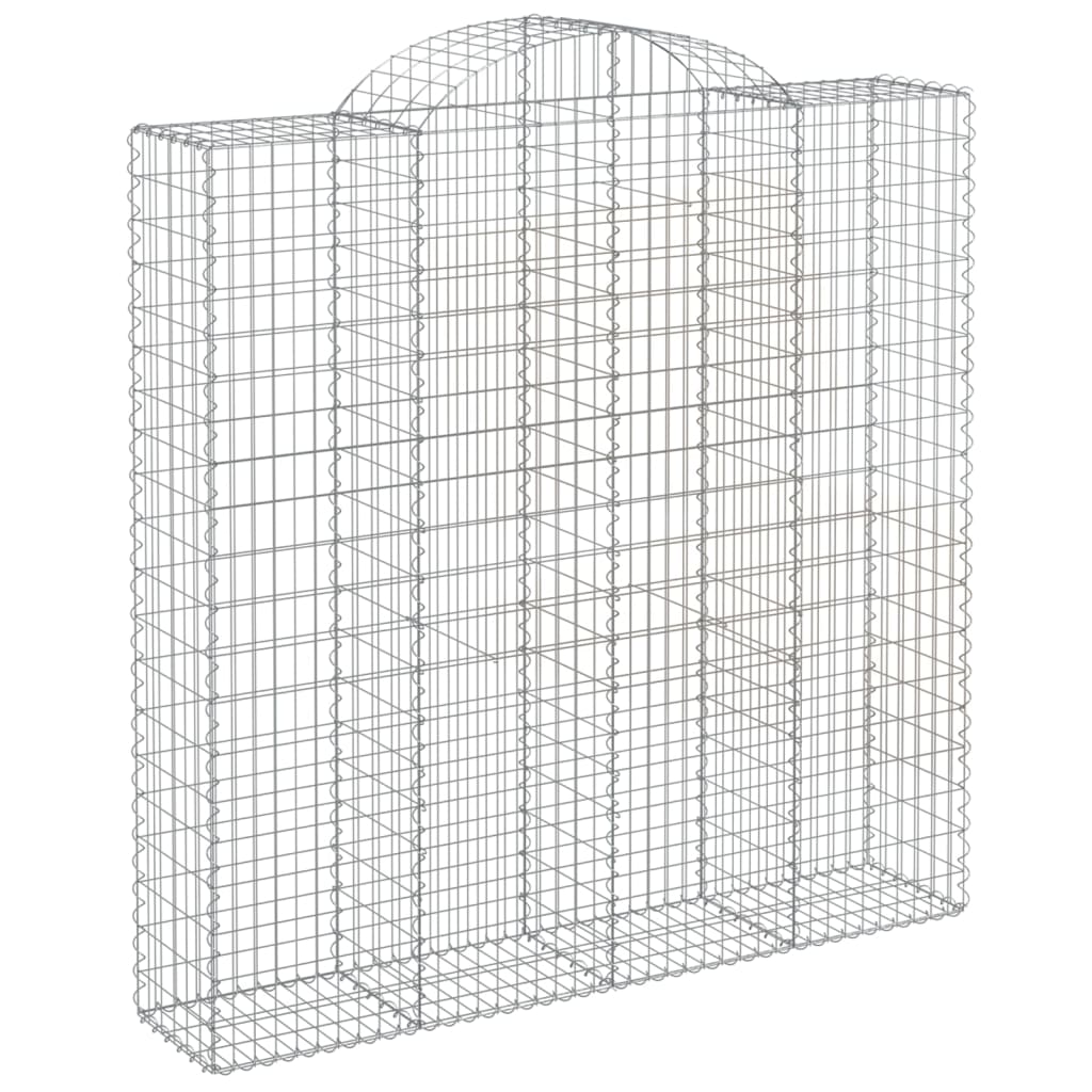 vidaXL Gabionen mit Hochbogen 11Stk. 200x50x200/220cm Verzinktes Eisen