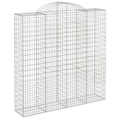 vidaXL Gabionen mit Hochbogen 11Stk. 200x50x200/220cm Verzinktes Eisen