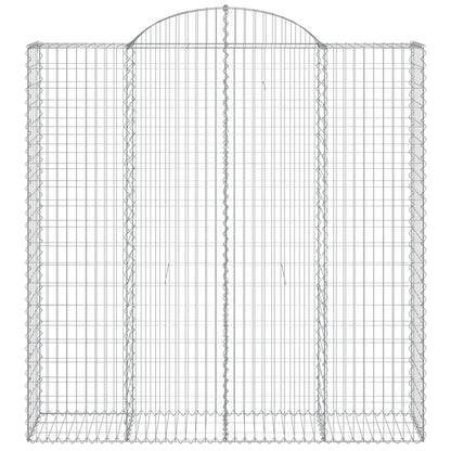 vidaXL Gabionen mit Hochbogen 11Stk. 200x50x200/220cm Verzinktes Eisen