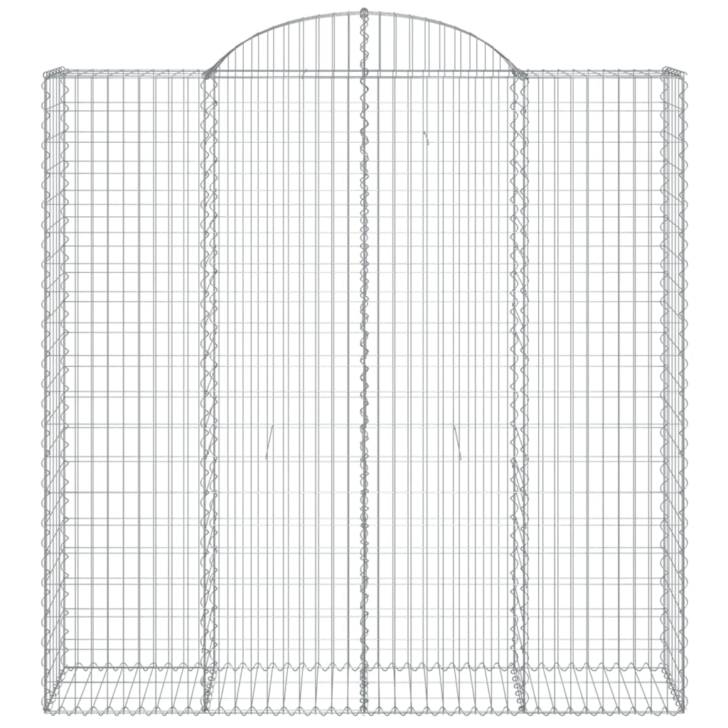 vidaXL Gabionen mit Hochbogen 12Stk. 200x50x200/220cm Verzinktes Eisen