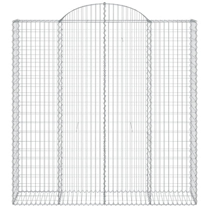 vidaXL Gabionen mit Hochbogen 12Stk. 200x50x200/220cm Verzinktes Eisen
