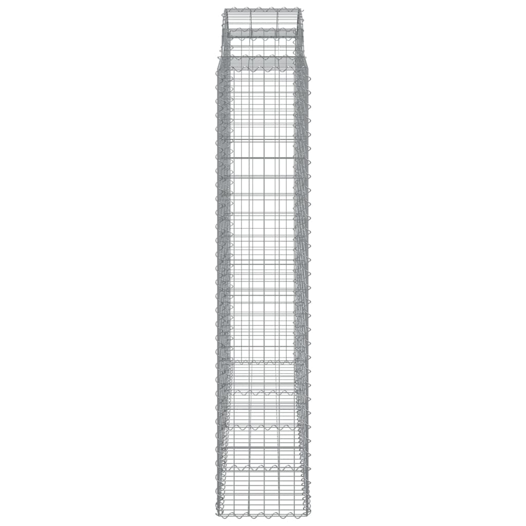 vidaXL Gabionen mit Hochbogen 12Stk. 200x50x200/220cm Verzinktes Eisen