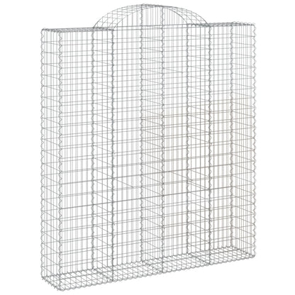 vidaXL Gabions avec arche 6 pcs 200x50x220/240 cm Fer galvanisé