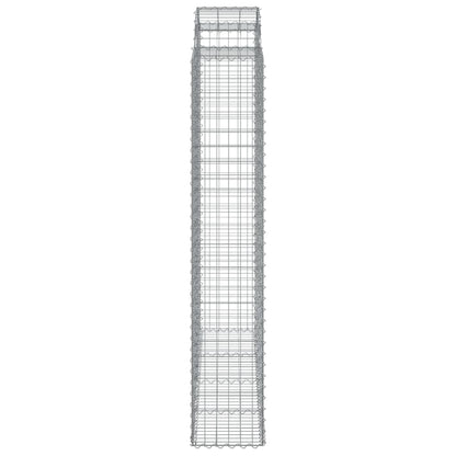 vidaXL Gabions avec arche 6 pcs 200x50x220/240 cm Fer galvanisé