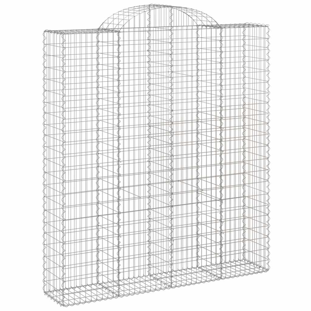 vidaXL Gabions à arc surélevé 9 pcs 200x50x220/240cm Fer galvanisé