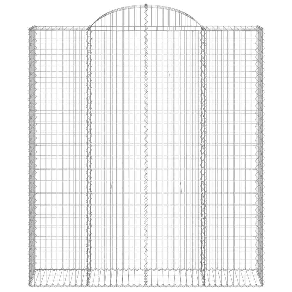 vidaXL Gabions à arc surélevé 9 pcs 200x50x220/240cm Fer galvanisé