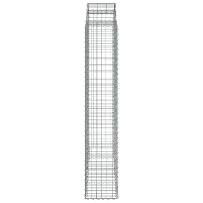 vidaXL Gabionen mit Hochbogen 12Stk. 200x50x220/240cm Verzinktes Eisen