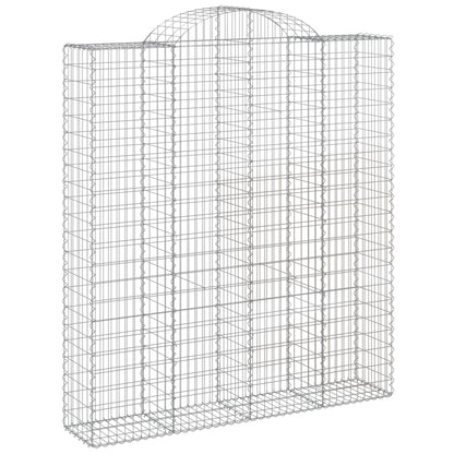 vidaXL Gabionen mit Hochbogen 13Stk. 200x50x220/240cm Verzinktes Eisen