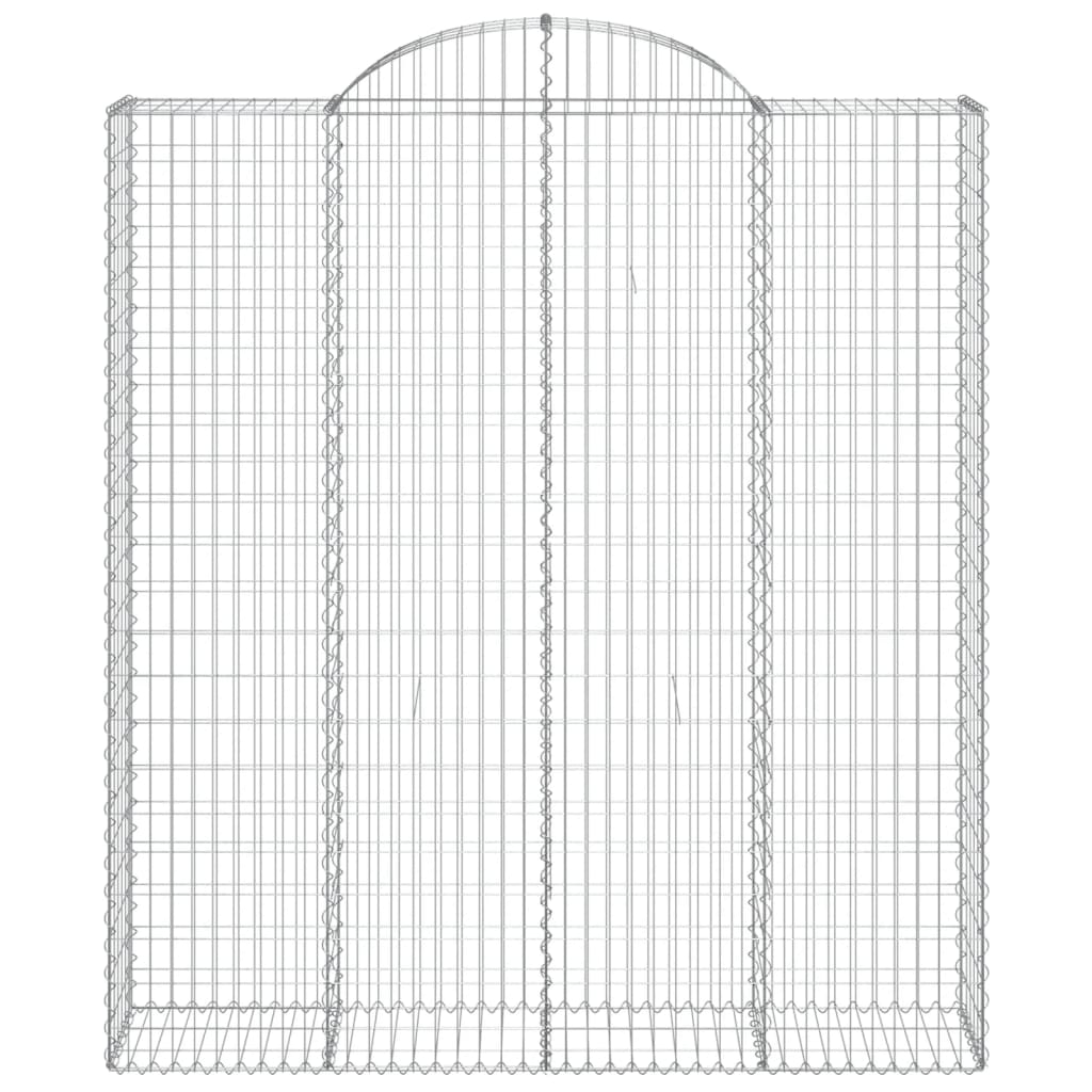 vidaXL Gabionen mit Hochbogen 14Stk. 200x50x220/240cm Verzinktes Eisen