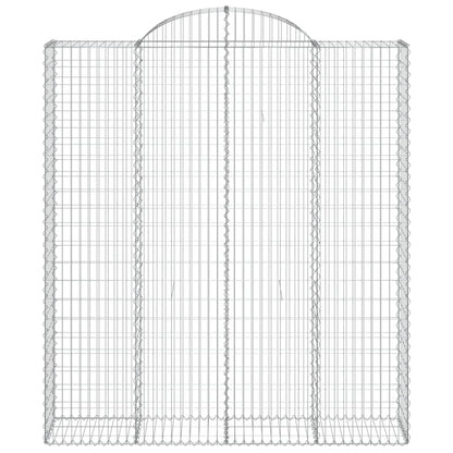 vidaXL Gabionen mit Hochbogen 14Stk. 200x50x220/240cm Verzinktes Eisen