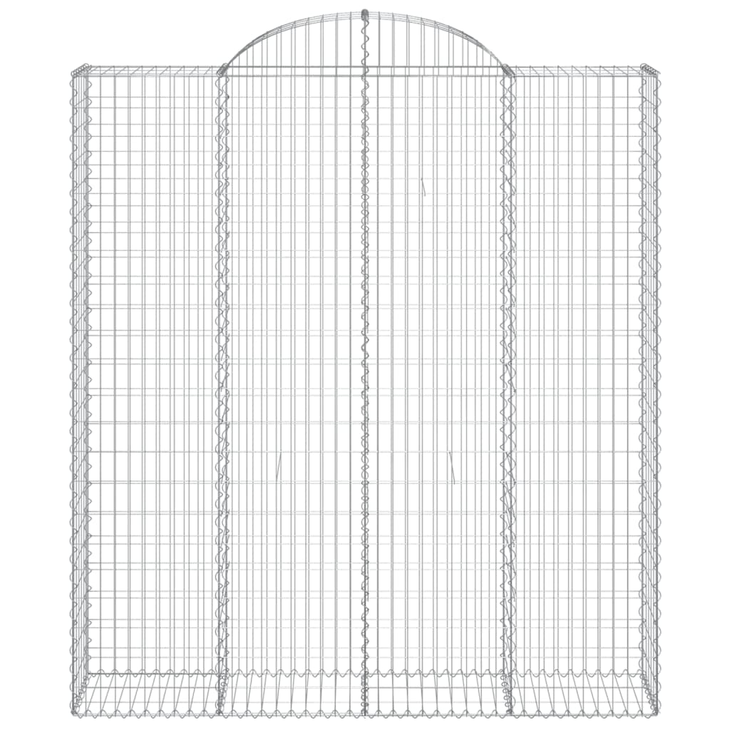 vidaXL Gabionen mit Hochbogen 18Stk. 200x50x220/240cm Verzinktes Eisen