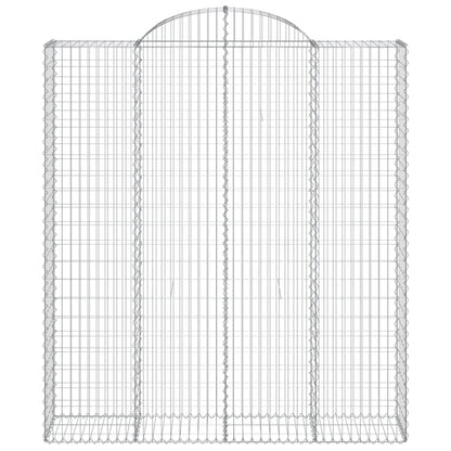 vidaXL Gabionen mit Hochbogen 18Stk. 200x50x220/240cm Verzinktes Eisen