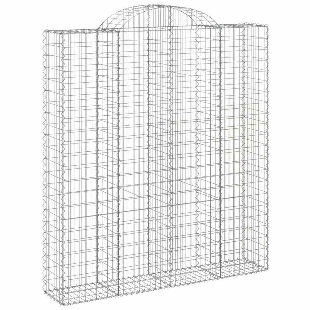 vidaXL Gabionen mit Hochbogen 20Stk. 200x50x220/240cm Verzinktes Eisen