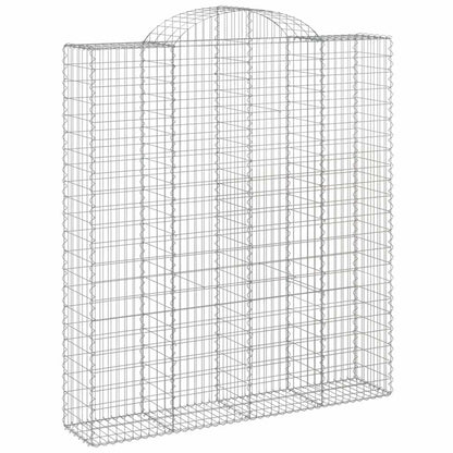 vidaXL Gabionen mit Hochbogen 20Stk. 200x50x220/240cm Verzinktes Eisen