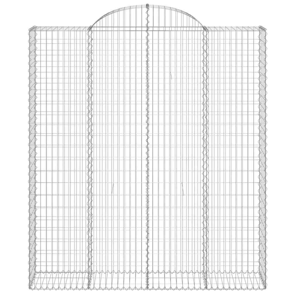 vidaXL Gabionen mit Hochbogen 20Stk. 200x50x220/240cm Verzinktes Eisen