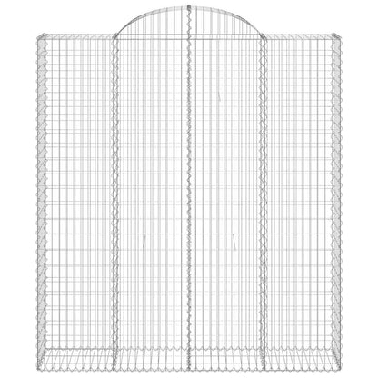 vidaXL Gabionen mit Hochbogen 20Stk. 200x50x220/240cm Verzinktes Eisen