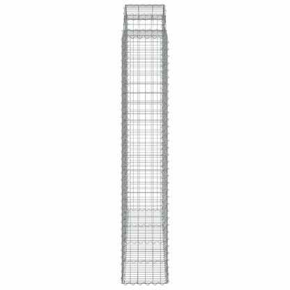 vidaXL Gabionen mit Hochbogen 20Stk. 200x50x220/240cm Verzinktes Eisen