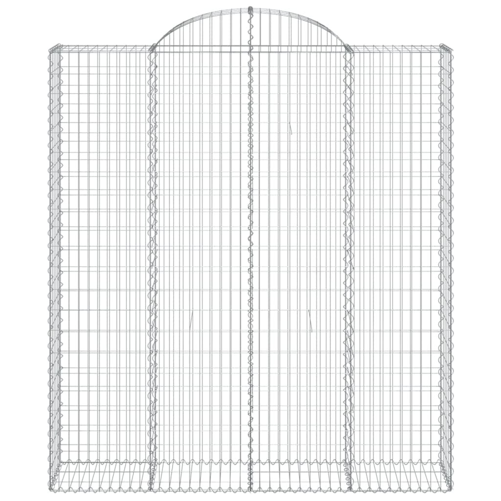 vidaXL Gabionen mit Hochbogen 25Stk. 200x50x220/240cm Verzinktes Eisen
