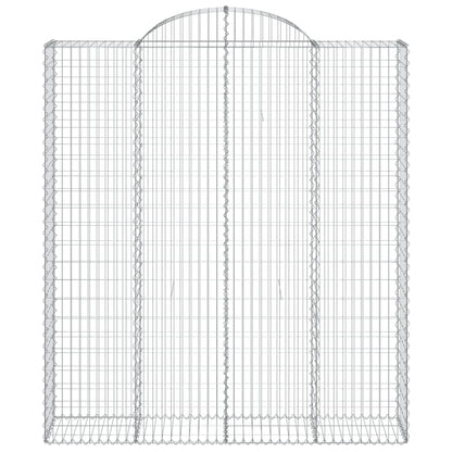 vidaXL Gabionen mit Hochbogen 25Stk. 200x50x220/240cm Verzinktes Eisen