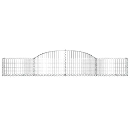 vidaXL Gabionen mit Hochbogen 2 Stk. 300x30x40/60 cm Verzinktes Eisen