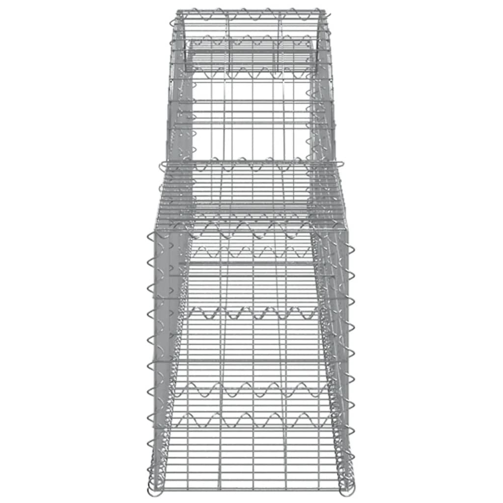 vidaXL Gabionen mit Hochbogen 13 Stk. 300x30x40/60 cm Verzinktes Eisen