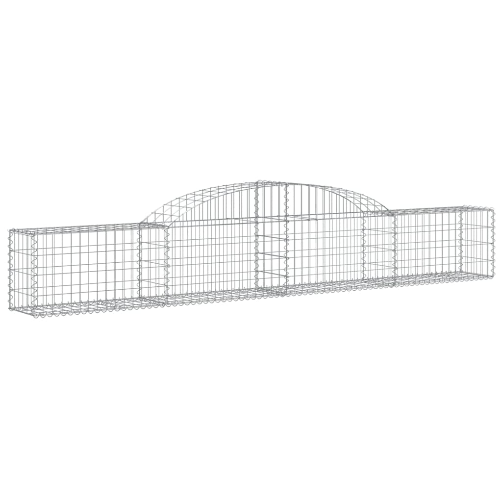 vidaXL Gabions avec arche 17 pcs 300x30x40/60 cm Fer galvanisé