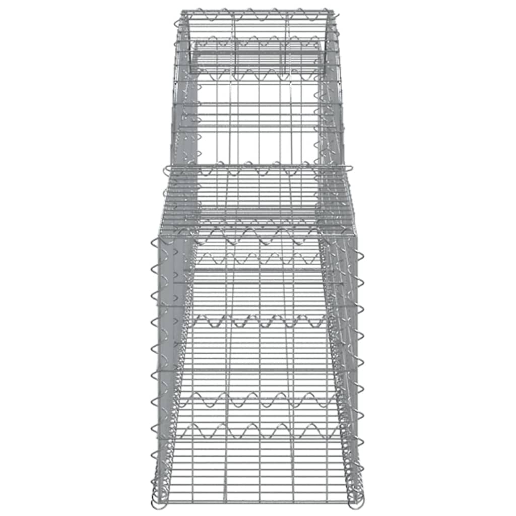 vidaXL Gabions avec arche 17 pcs 300x30x40/60 cm Fer galvanisé