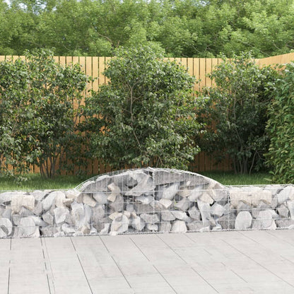 vidaXL Gabions avec arche 17 pcs 300x30x40/60 cm Fer galvanisé