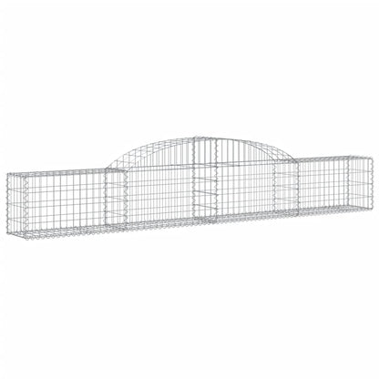 vidaXL Gabionen mit Hochbogen 25 Stk. 300x30x40/60 cm Verzinktes Eisen