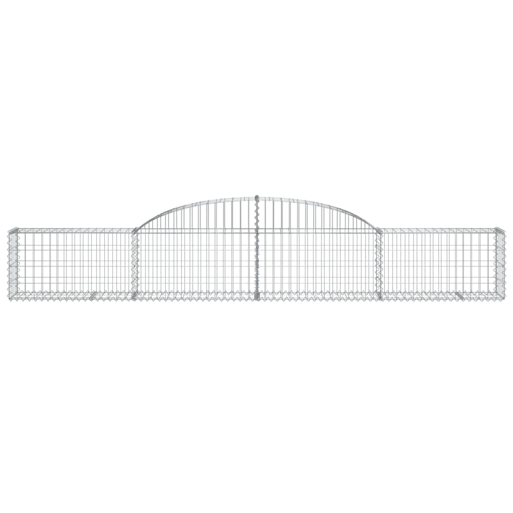 vidaXL Gabionen mit Hochbogen 25 Stk. 300x30x40/60 cm Verzinktes Eisen