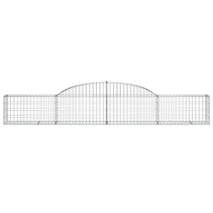 vidaXL Gabionen mit Hochbogen 25 Stk. 300x30x40/60 cm Verzinktes Eisen
