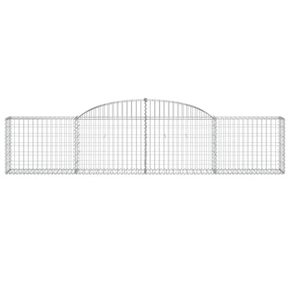 vidaXL Gabionen mit Hochbogen 11 Stk. 300x30x60/80 cm Verzinktes Eisen