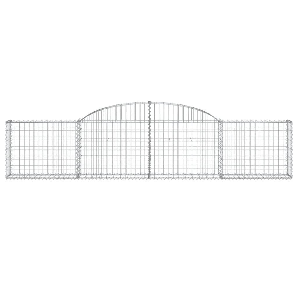 vidaXL Gabionen mit Hochbogen 20 Stk. 300x30x60/80 cm Verzinktes Eisen