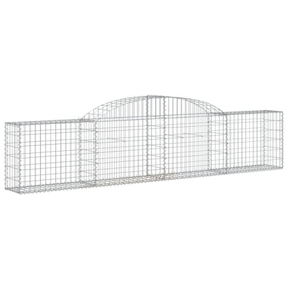 vidaXL Gabionen mit Hochbogen 30 Stk. 300x30x60/80 cm Verzinktes Eisen