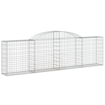 vidaXL Gabions avec arche 2 pcs 300x30x80/100 cm Fer galvanisé