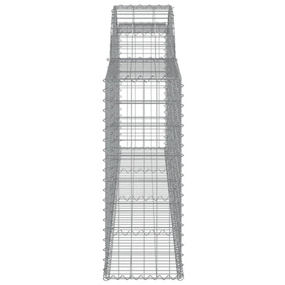 vidaXL Gabionen mit Hochbogen 4 Stk. 300x30x80/100 cm Verzinktes Eisen