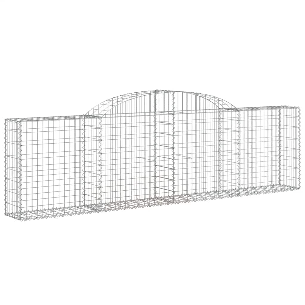 vidaXL Gabions avec arche 5 pcs 300x30x80/100 cm Fer galvanisé