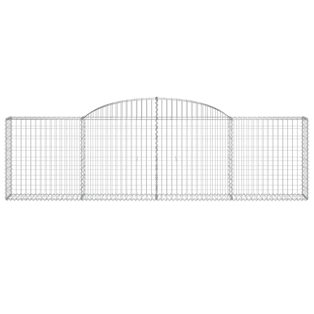 vidaXL Gabions avec arche 5 pcs 300x30x80/100 cm Fer galvanisé