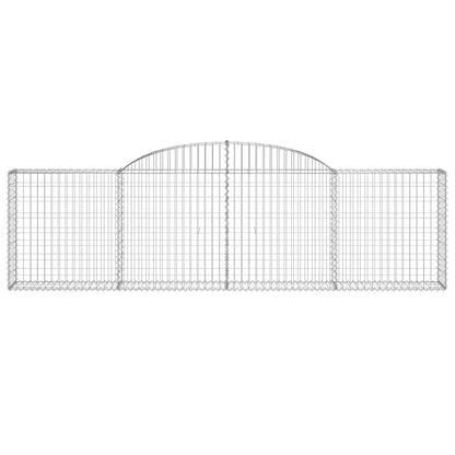 vidaXL Gabions avec arche 5 pcs 300x30x80/100 cm Fer galvanisé