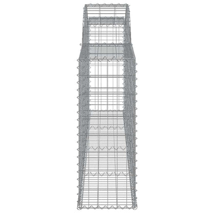 vidaXL Gabions avec arche 5 pcs 300x30x80/100 cm Fer galvanisé